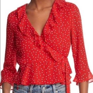 NWT Bardot Polka Dot Blouse